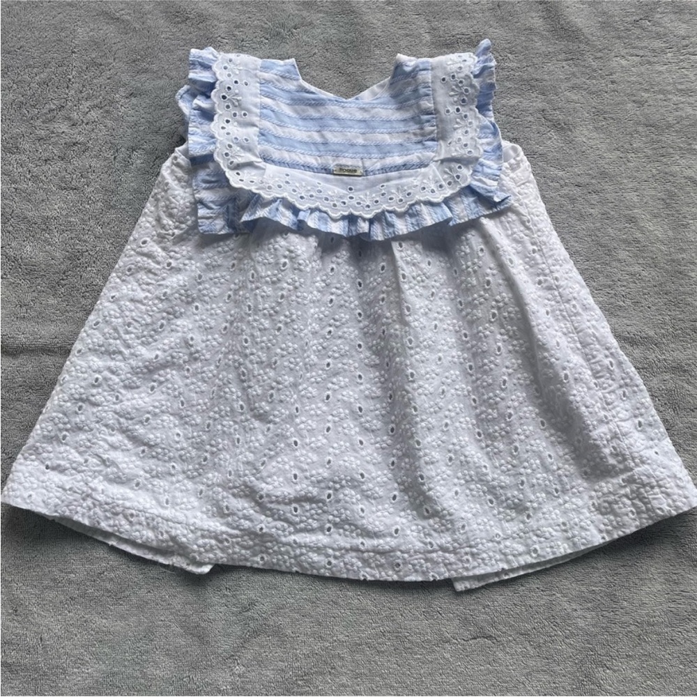 Blue and White Kids  Dress Spanish
